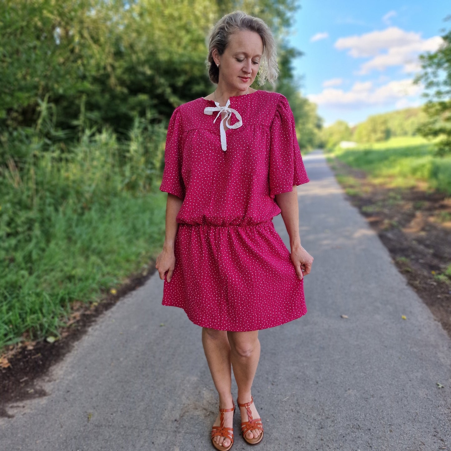 Schnittmuster Bluse POPPY - mit Puffärmeln und Variante Tunika und Kleid | Gr. 32-50 (PDF)