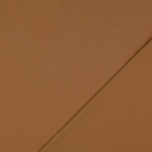 JERSEY UNI BAUMWOLLE - REHBRAUN