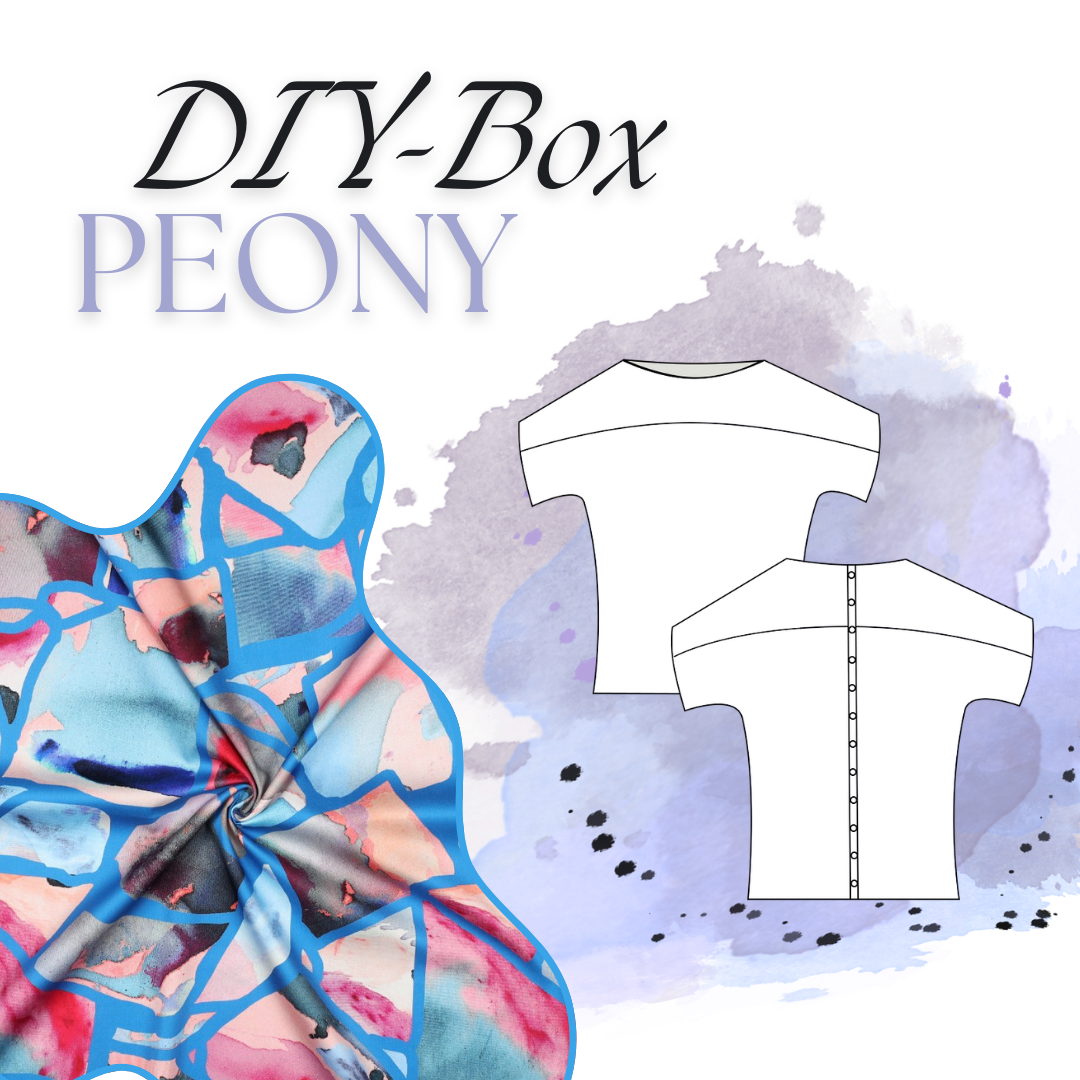 NÄHBOX | Bluse PEONY | RESONATE NEON | NERIDA HANSEN - BLAU