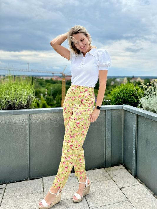 Schnittmuster Hose PANSY - mit hohem Bund seitlichen Reißverschluss | Gr. 32-54 (PDF)