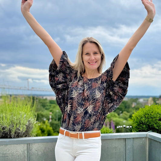 Nähanleitung SUNNY - Sommertop mit Rüschen - Minimal-Waste-Schnittmuster | Gr. 34-44 (PDF)