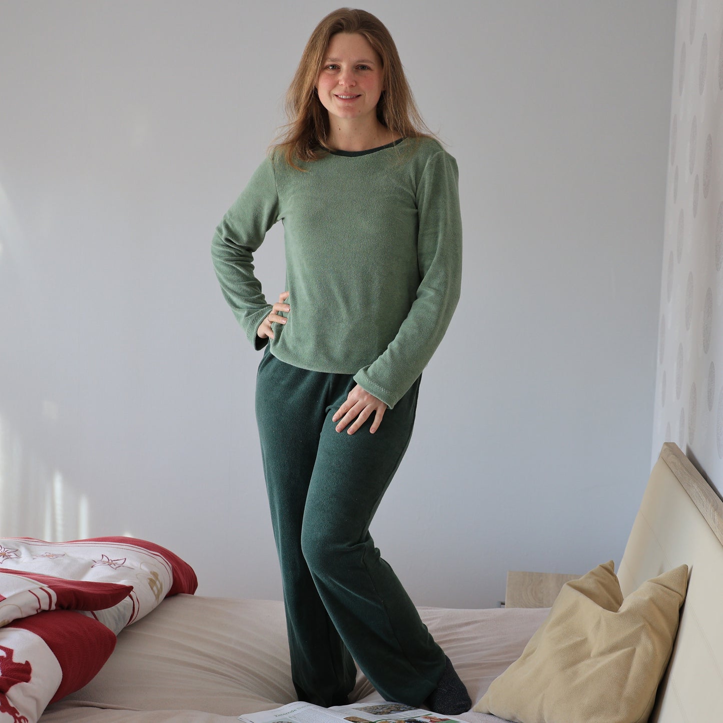 CLARA - Schlafanzug Set - Shirt und Hose - Gr. 34-48