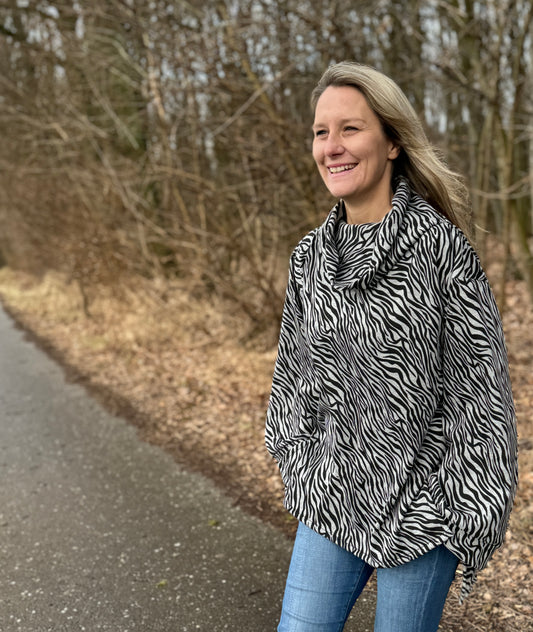 Nähanleitung HAZEL - Kuschel Pullover mit Schalkragen | Gr. 34-44 (PDF)