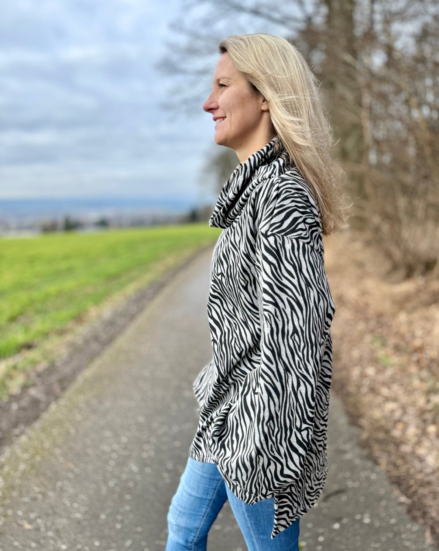 Nähanleitung HAZEL - Kuschel Pullover mit Schalkragen | Gr. 34-44 (PDF)
