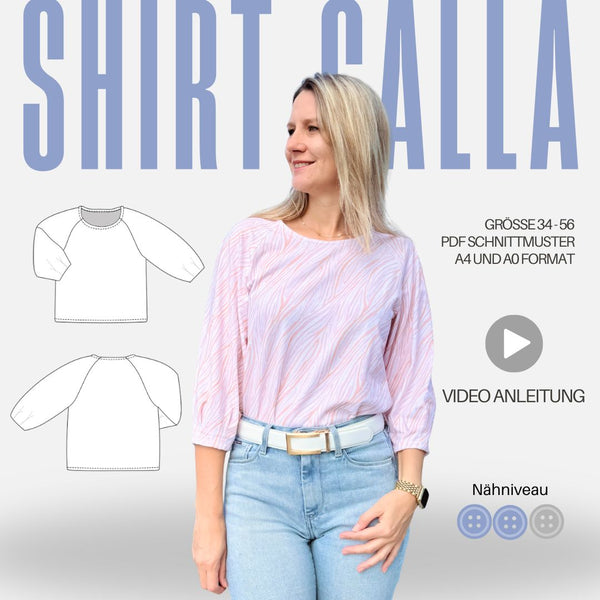 Schnittmuster Shirt CALLA | Gr. 34–56 (PDF)