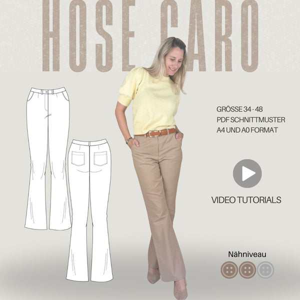 Schnittmuster Hose CARO | Gr. 34–48 (PDF)