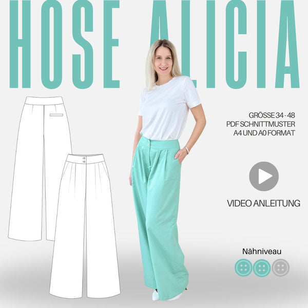 Schnittmuster Hose ALICIA | Gr. 34–48 (PDF)