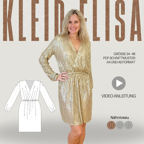 Schnittmuster Kleid ELISA | Gr. 34-48 (PDF)