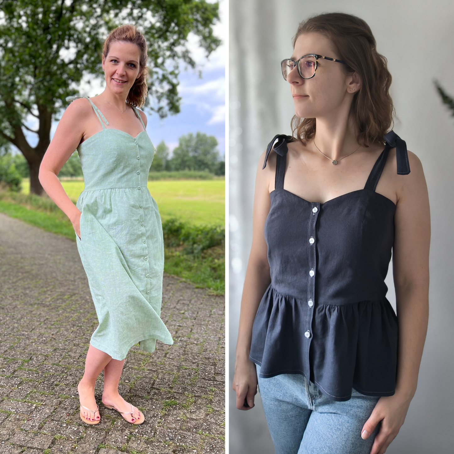 Schnittmuster Kleid SUMMER – mit Knopfleiste & Taschen | Gr. 34–48 (PDF)