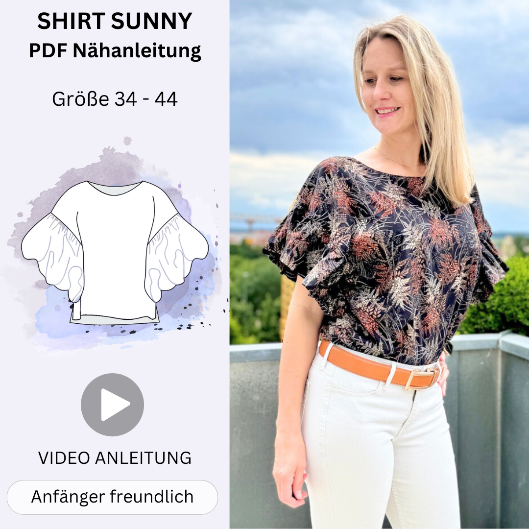 SUNNY - Sommertop - Minimal-Waste-Schnittmuster - Gr. 34-44