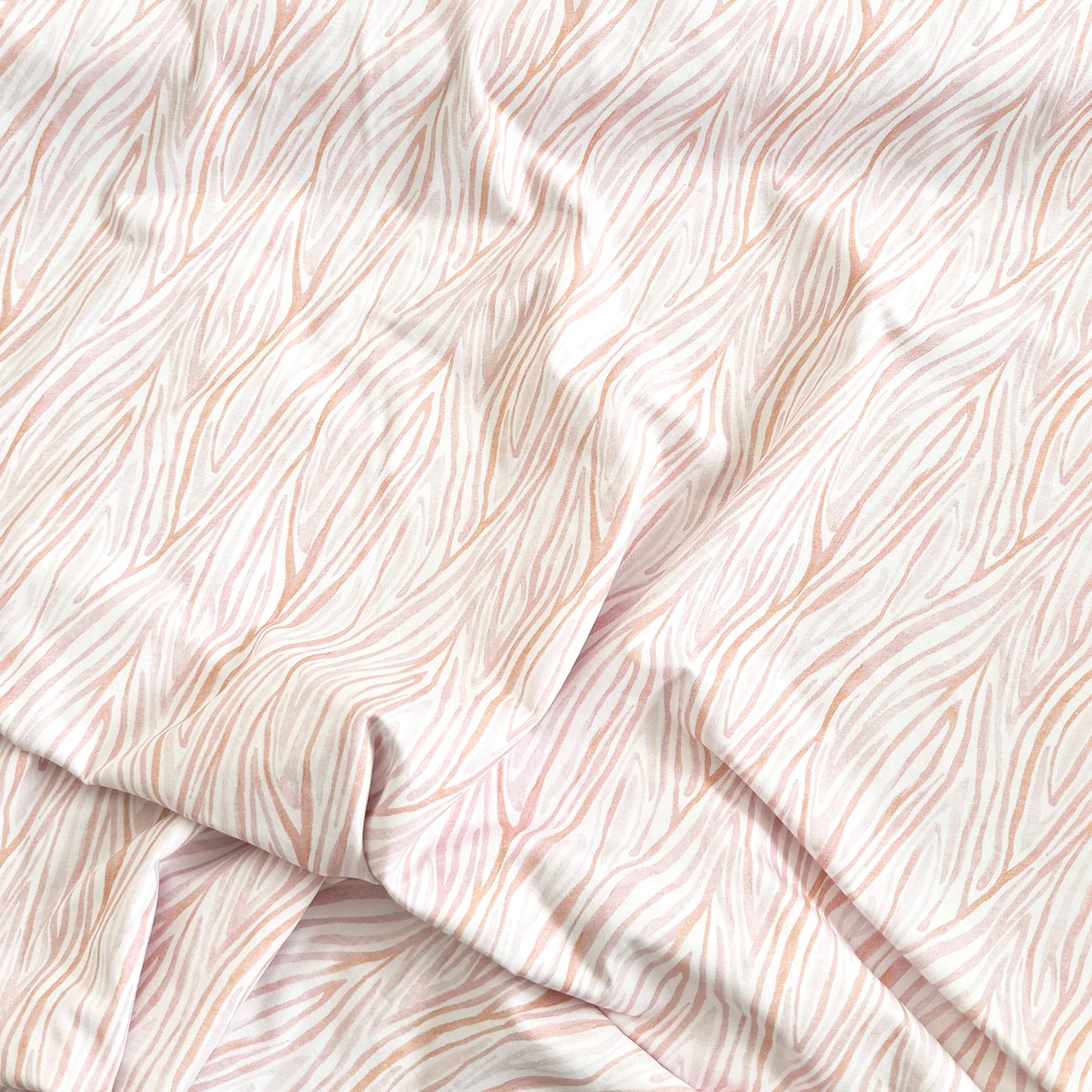 JERSEY BAUMWOLLE - 1,3m - ZEBRA PRINT - WEISS/ROSA