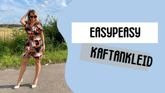 Kaftan-Kleid nähen ohne Schnittmuster