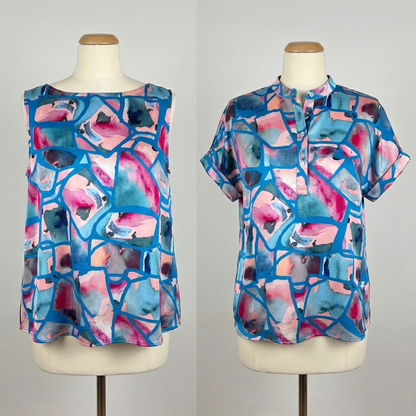 BAUMWOLLSATIN RESONATE NEON | NERIDA HANSEN – BLAU