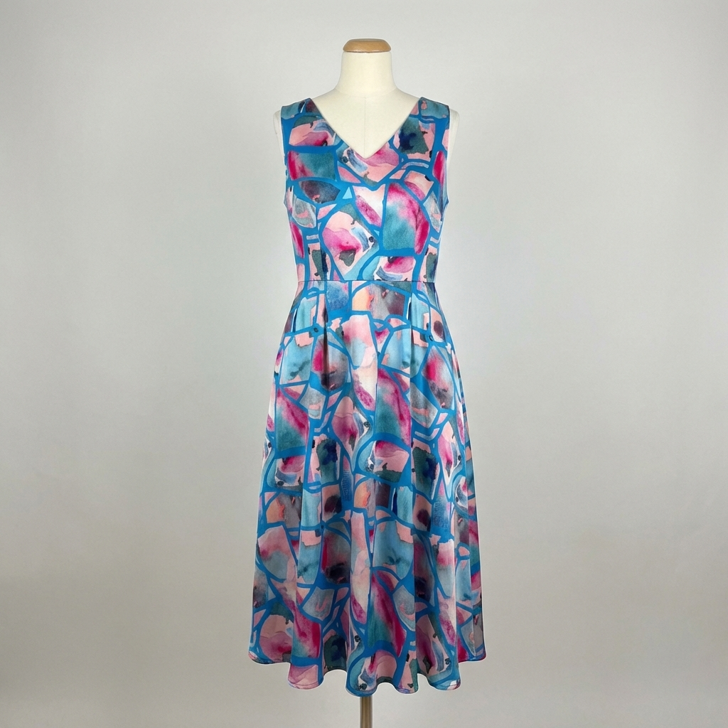 BAUMWOLLSATIN RESONATE NEON | NERIDA HANSEN – BLAU