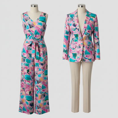 BAUMWOLLSATIN RESONATE NEON | NERIDA HANSEN –  ROSA