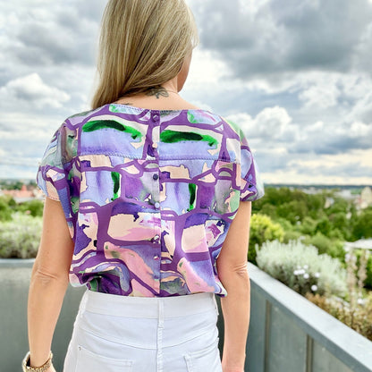 BAUMWOLLSATIN RESONATE NEON | NERIDA HANSEN - LILA | 1,80m