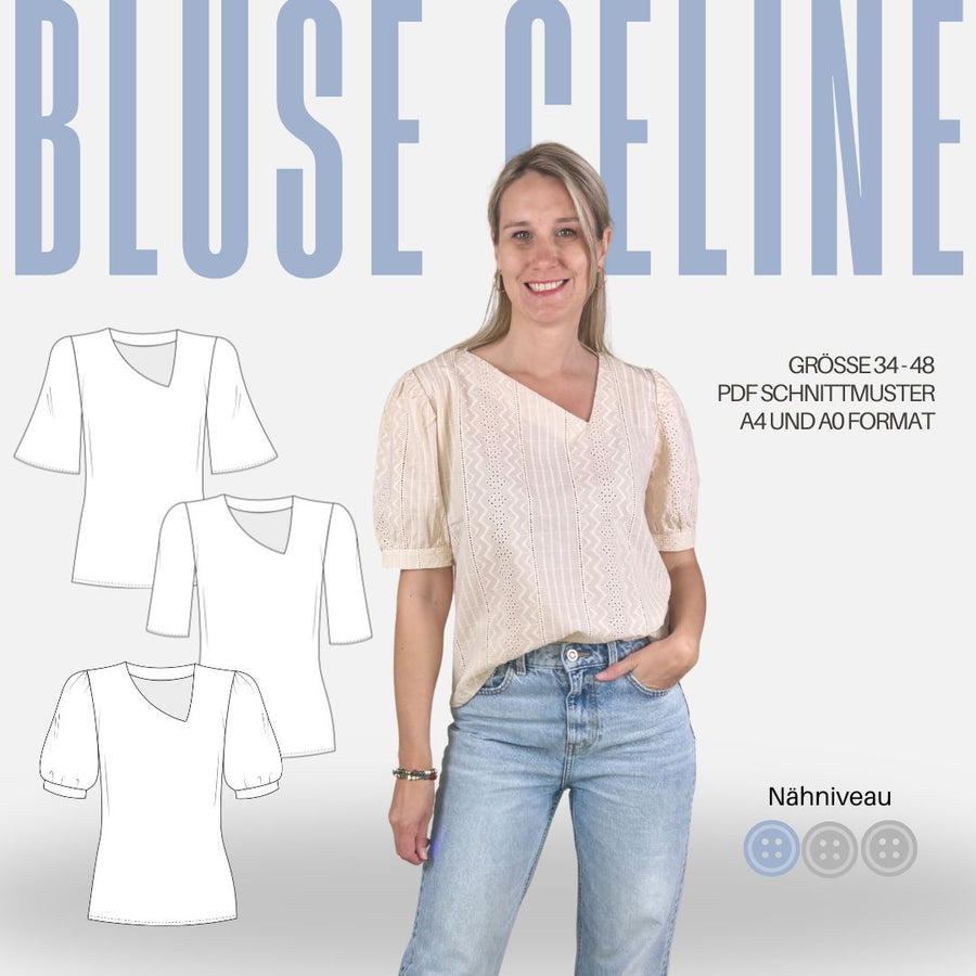 Schnittmuster Blusenshirt CELINE | Gr. 34–48 (PDF)
