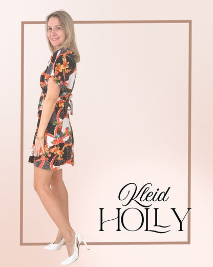 Nähanleitung HOLLY - Kleid im Kaftanlook mit Bindeband | Gr. 34-44 (PDF)