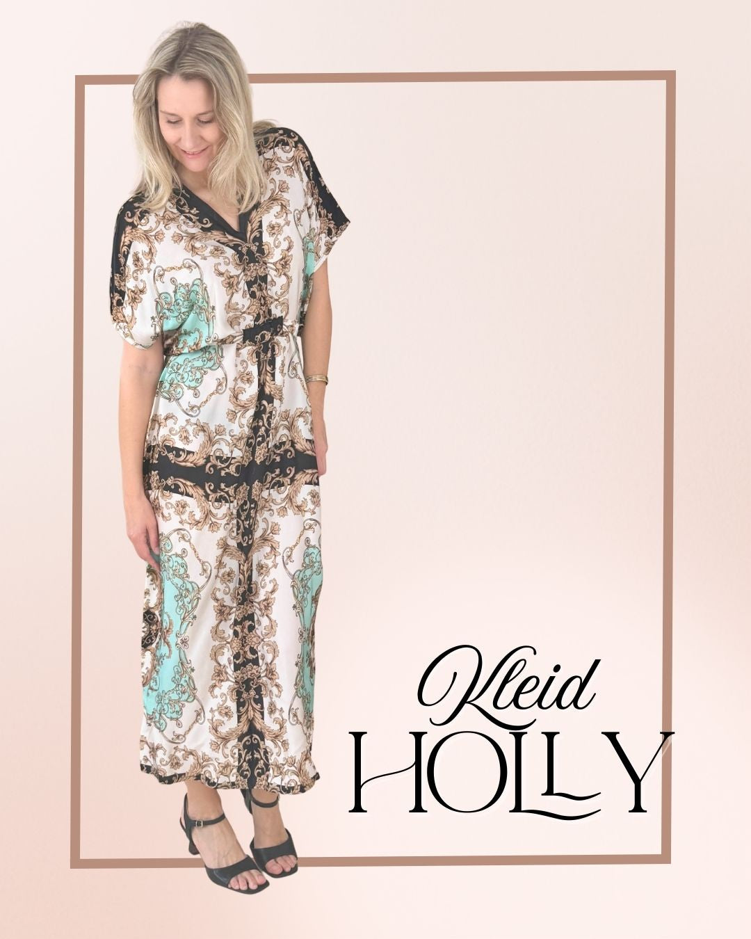 Nähanleitung HOLLY - Kleid im Kaftanlook mit Bindeband | Gr. 34-44 (PDF)