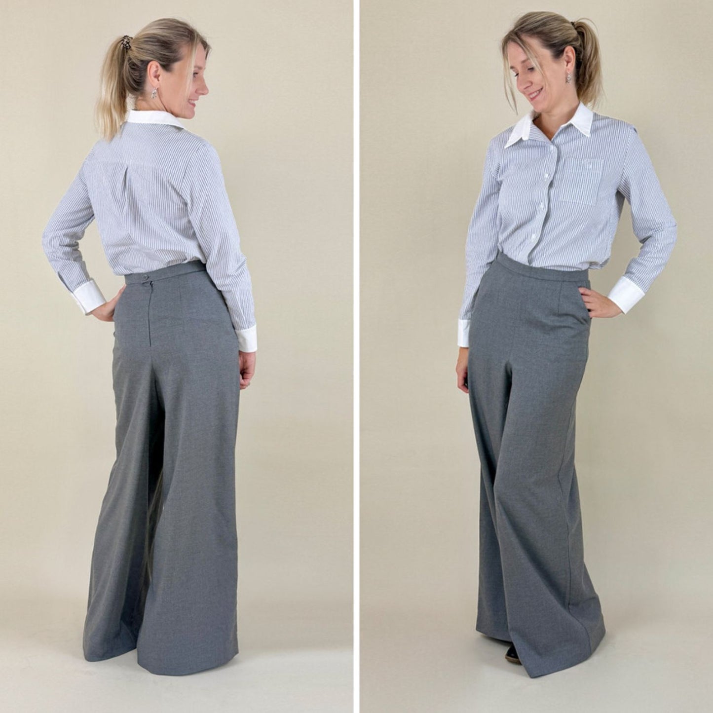 PDF-Schnittmuster Outfit-Bundle: Hemdbluse RENA & Palazzohose HEIDI (Gr. 34-48)