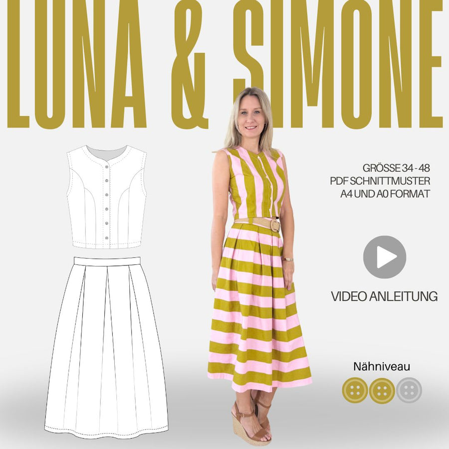 Schnittmuster-Set Luna und Simone | Gr. 34-48 (PDF)