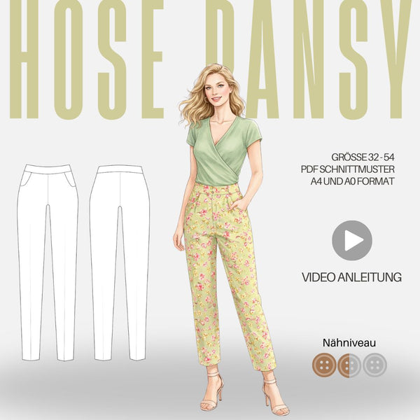 Schnittmuster Hose PANSY | Gr. 32-54 (PDF)