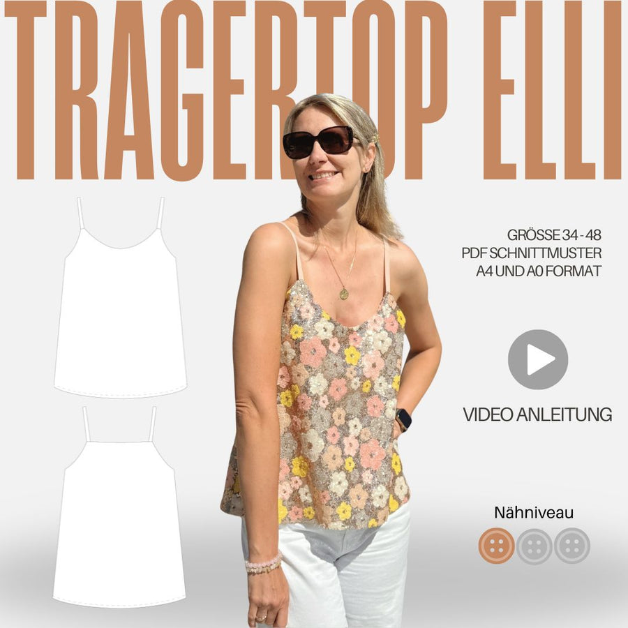 Schnittmuster Trägertop ELLI  | Gr. 34–48 (PDF)