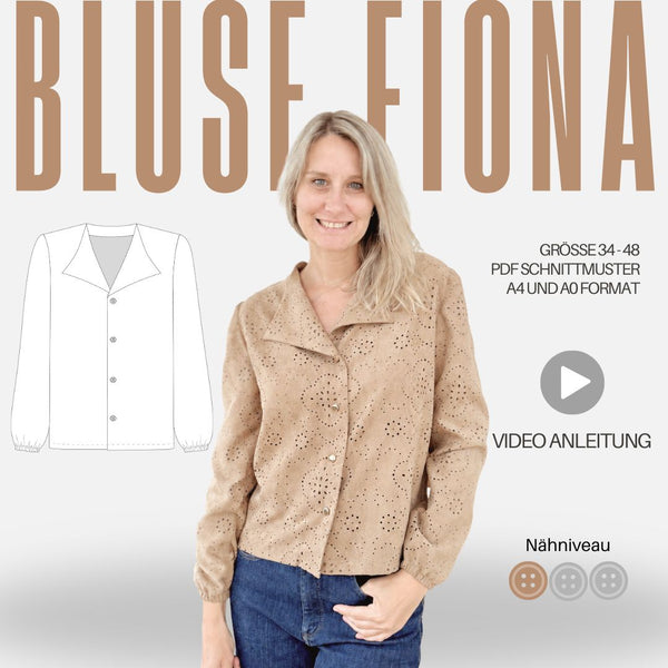 Schnittmuster Bluse FIONA | Gr. 34-48 (PDF)