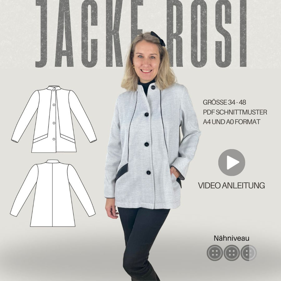 Schnittmuster Jacke ROSI | Gr. 34–48 (PDF)