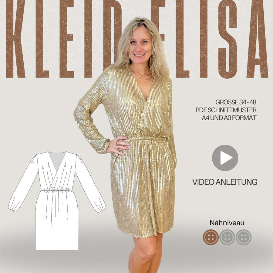 Schnittmuster Kleid ELISA | Gr. 34-48 (PDF)