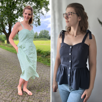 Schnittmuster Kleid SUMMER – mit Knopfleiste & Taschen | Gr. 34–48 (PDF)