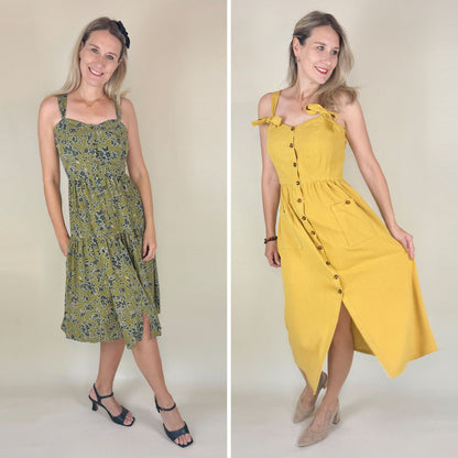 Schnittmuster Kleid SUMMER – mit Knopfleiste & Taschen | Gr. 34–48 (PDF)