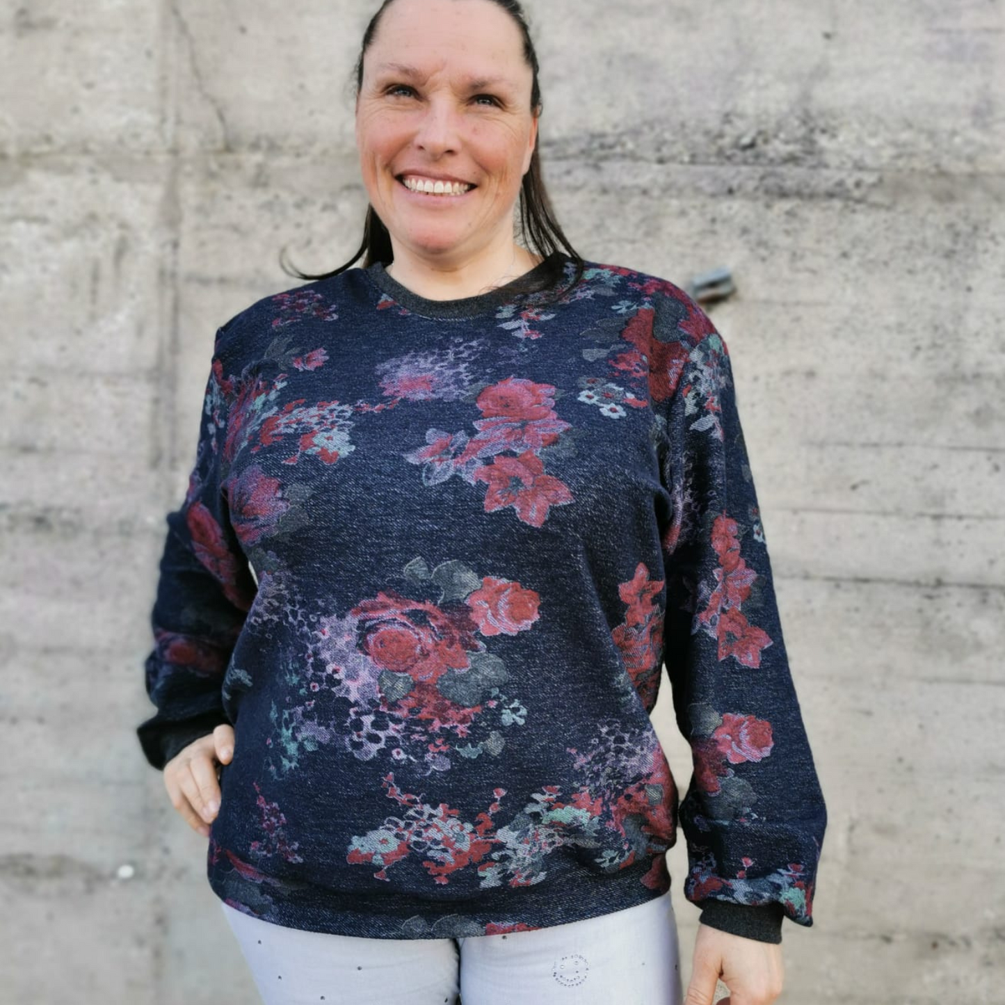 PAULA - klassischer Pullover mit Rundhalsausschnitt - Gr. 34-48