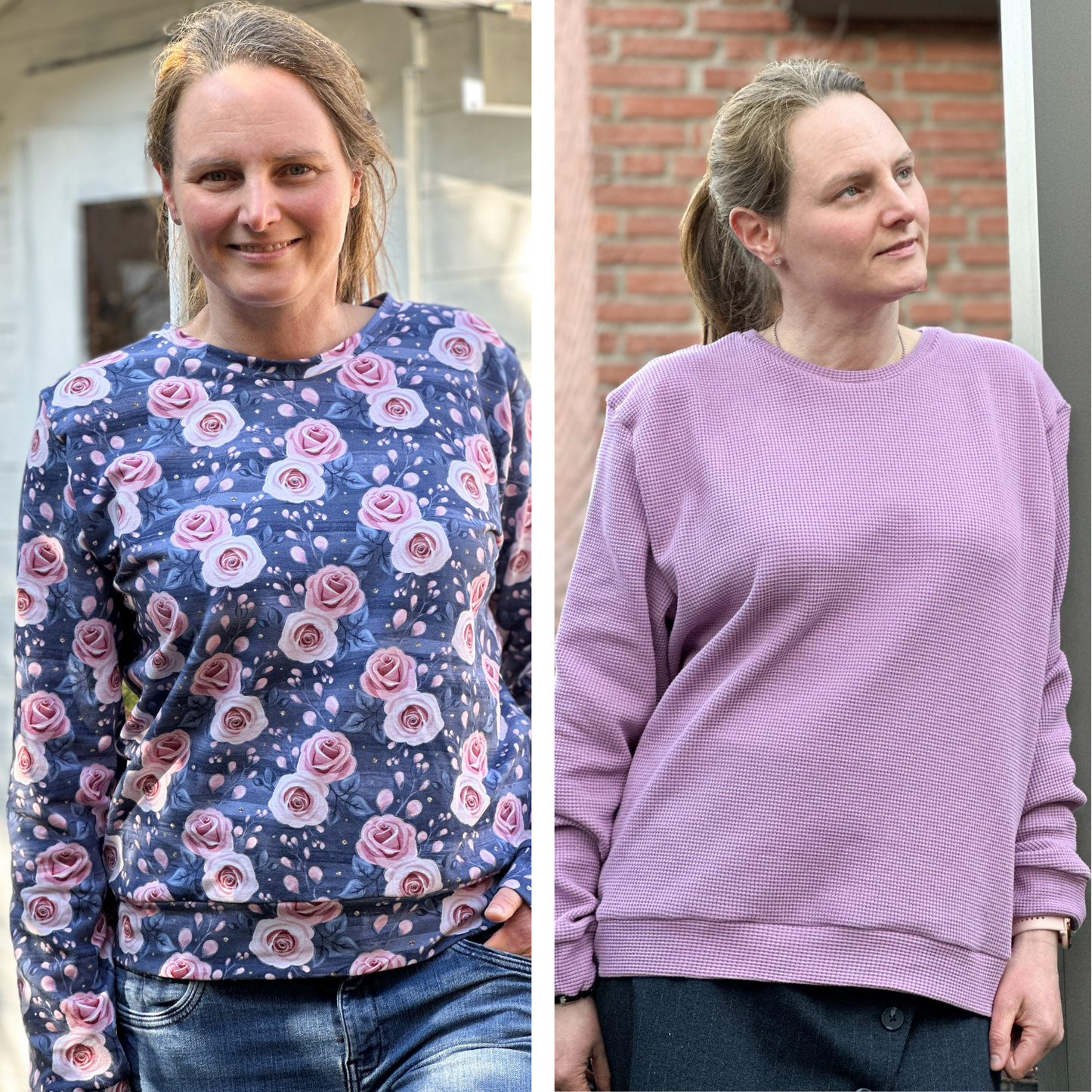 PAULA - klassischer Pullover mit Rundhalsausschnitt - Gr. 34-48